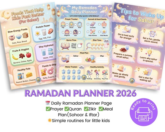 Printables of Ramadan Planner For Kids
