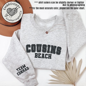 Cousins Beach Embroidered Sweatshirt, TSITP merch, The Summer I Turned Pretty sweatshirt, Cousins Beach shirt, Team Conrad, TSITP sweatshirt