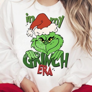 In My Grinch Era kerstsublimatie, png (digitale download)