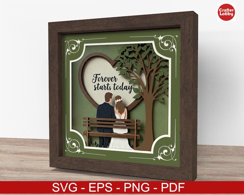 Couple Shadow Box SVG: 3d Papercut File (cricut, Silhouette) - Etsy