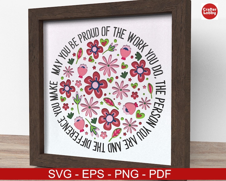 Inspirational Quote Shadow Box SVG: 3D Friends Design (digital Download ...