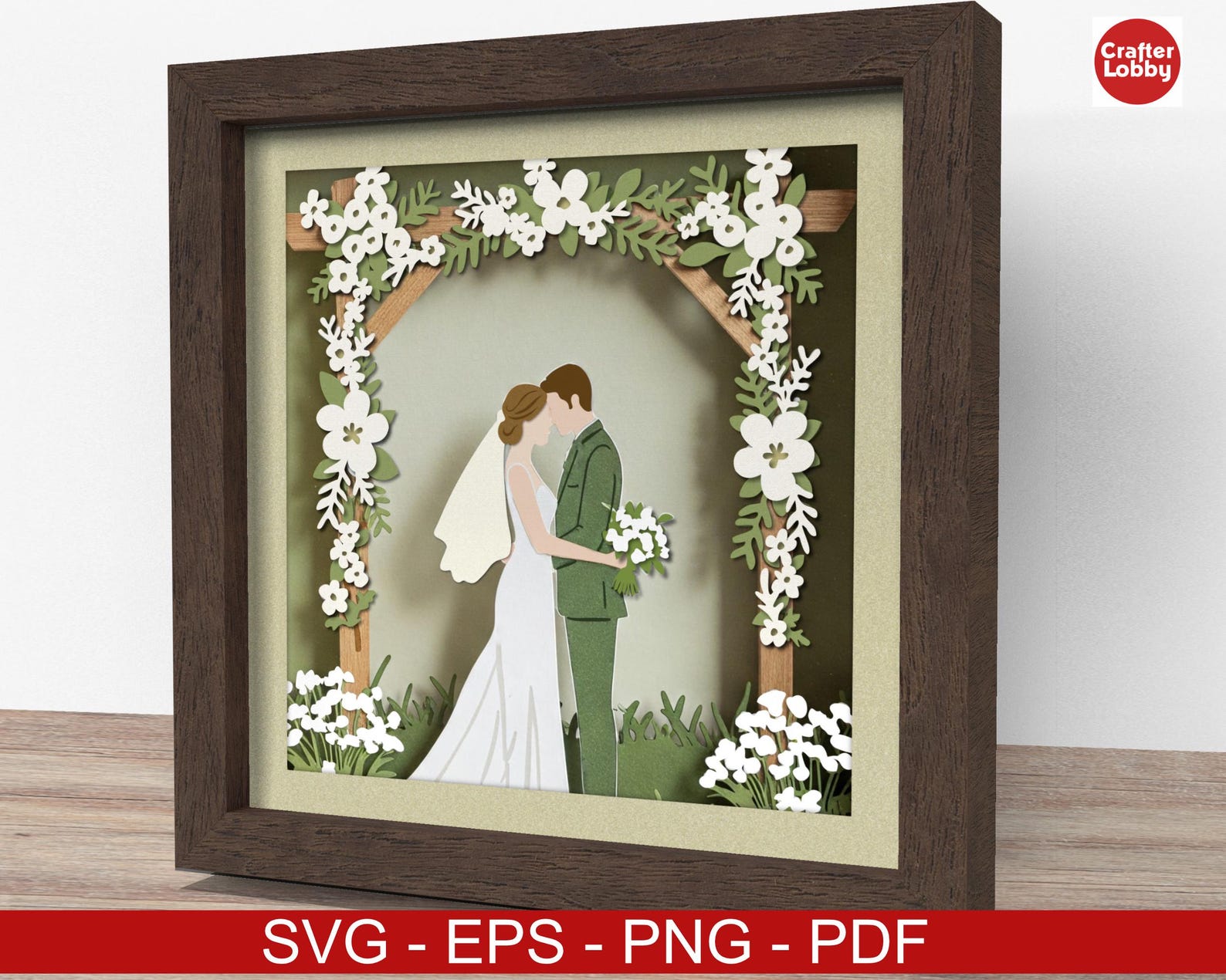 Wedding Couple Arch Shadow Box SVG: 3D Papercut File for Cricut - Etsy