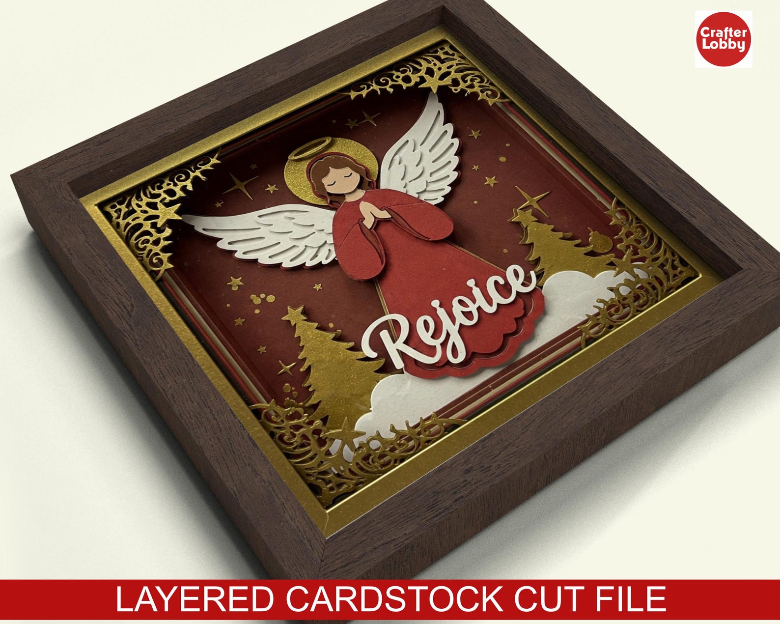 Christmas Angel Shadow Box SVG: 3D Papercut File (digital Download) - Etsy