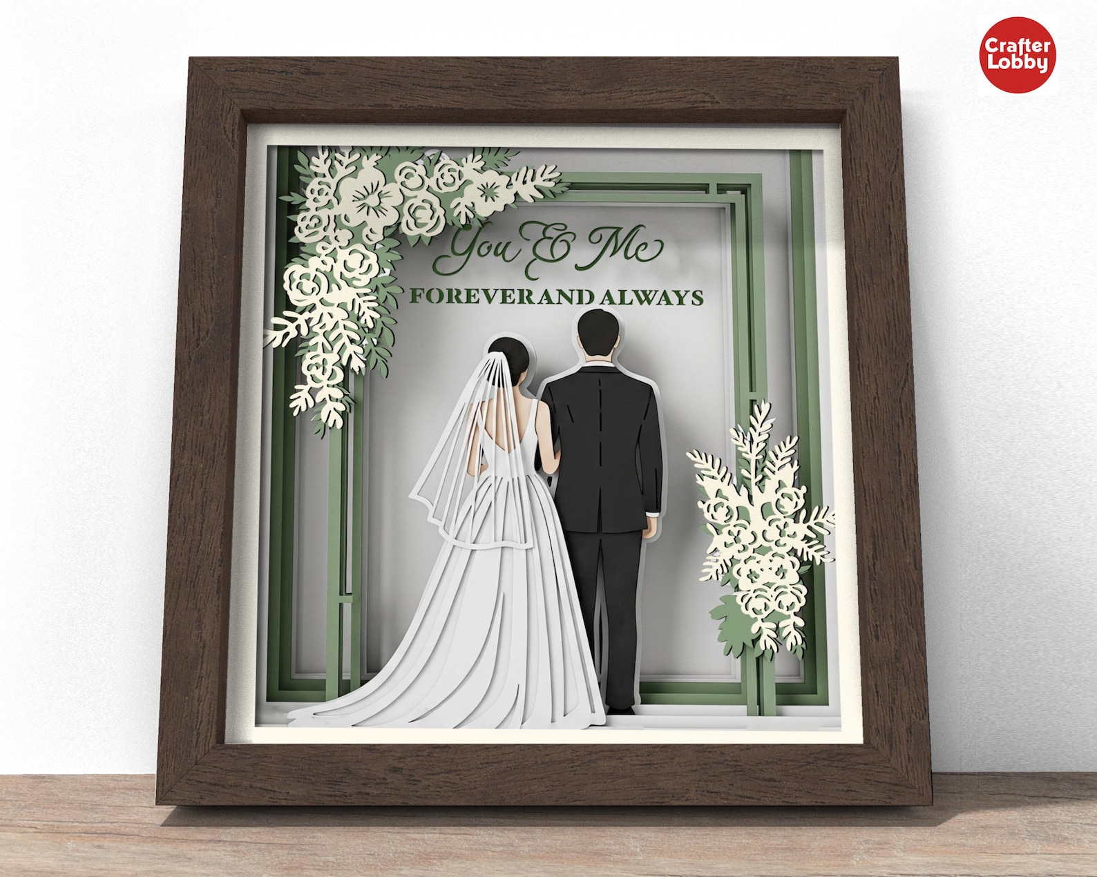 Wedding Couple Shadow Box SVG: Wedding Papercut File - Etsy