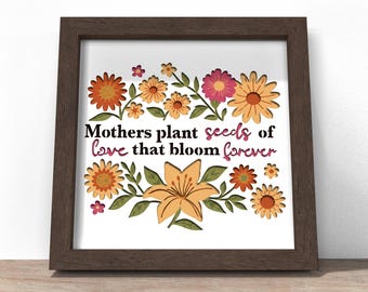 Moederdag Shadow Box SVG-bestand (digitale download)