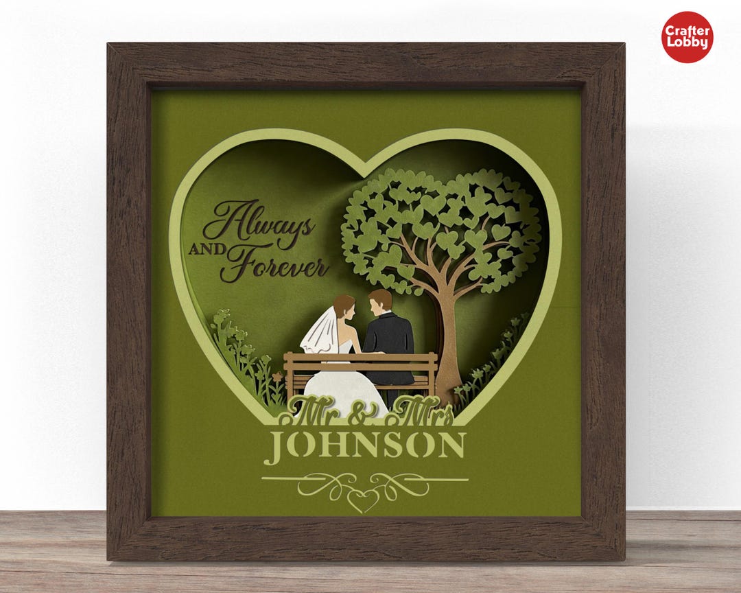 Wedding Shadow Box SVG: 3d Papercut File (cricut, Silhouette) - Etsy
