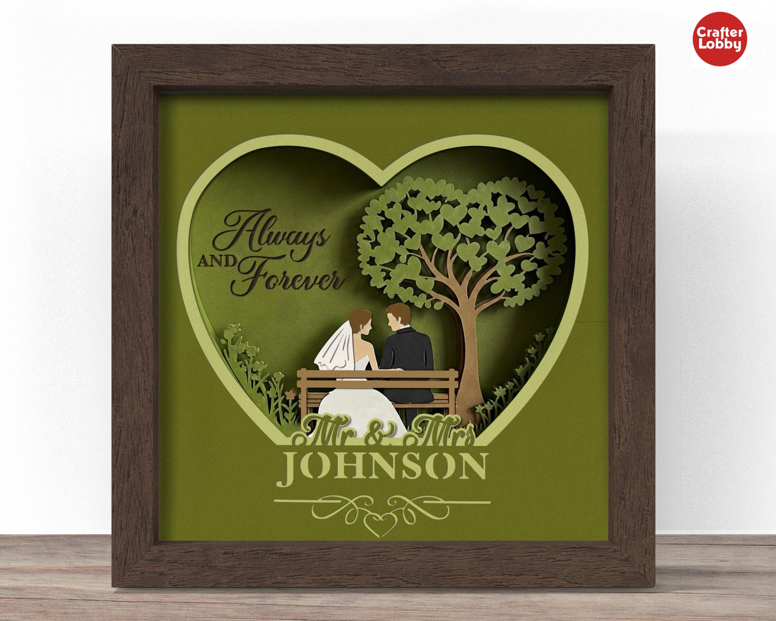 Wedding Shadow Box SVG: 3d Papercut File (cricut, Silhouette) - Etsy