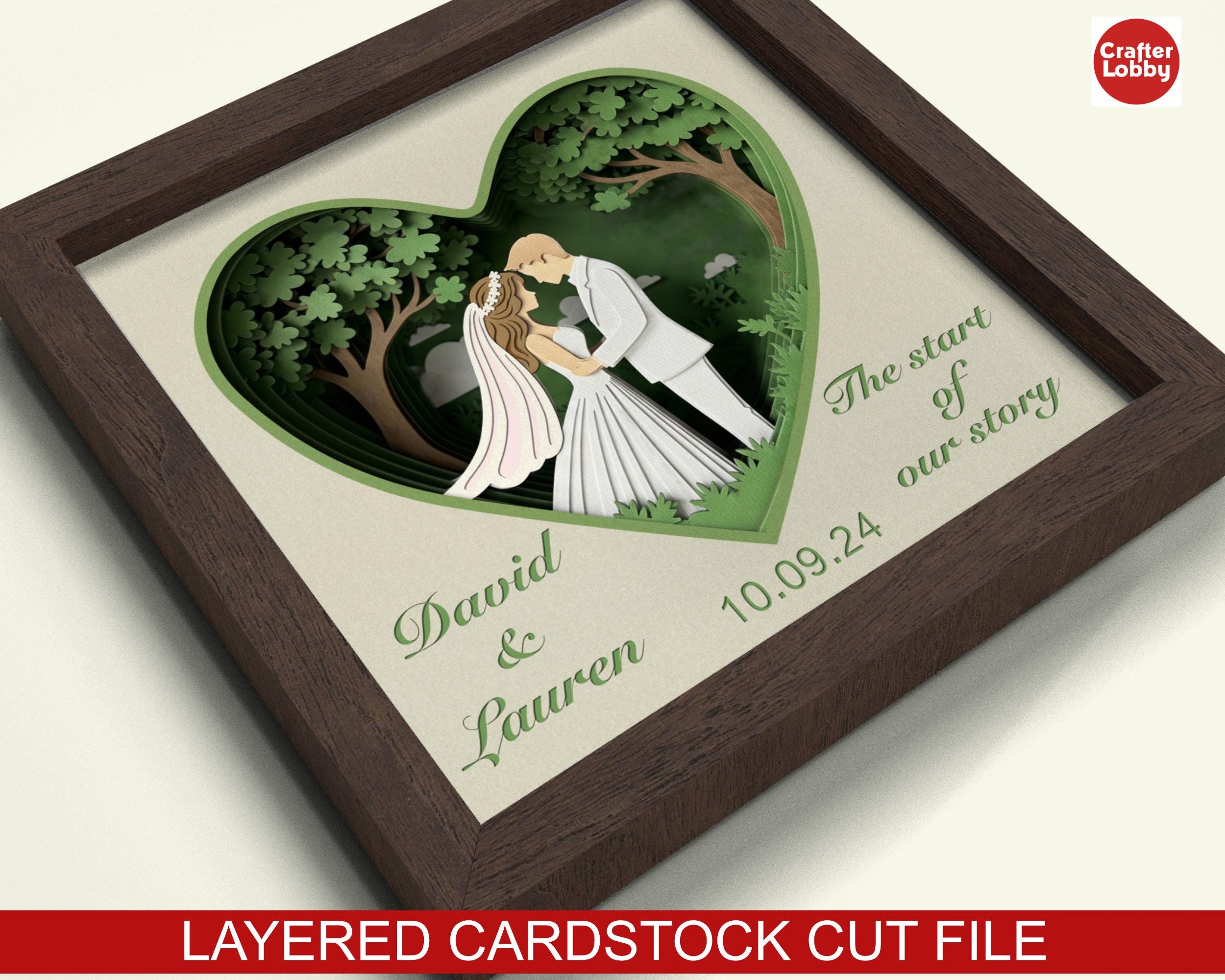 Wedding Shadow Box SVG: 3d Papercut File (cricut, Silhouette) - Etsy