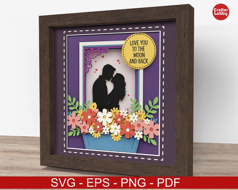 Couple Shadow Box SVG: 3d Papercut File (cricut, Silhouette) - Etsy