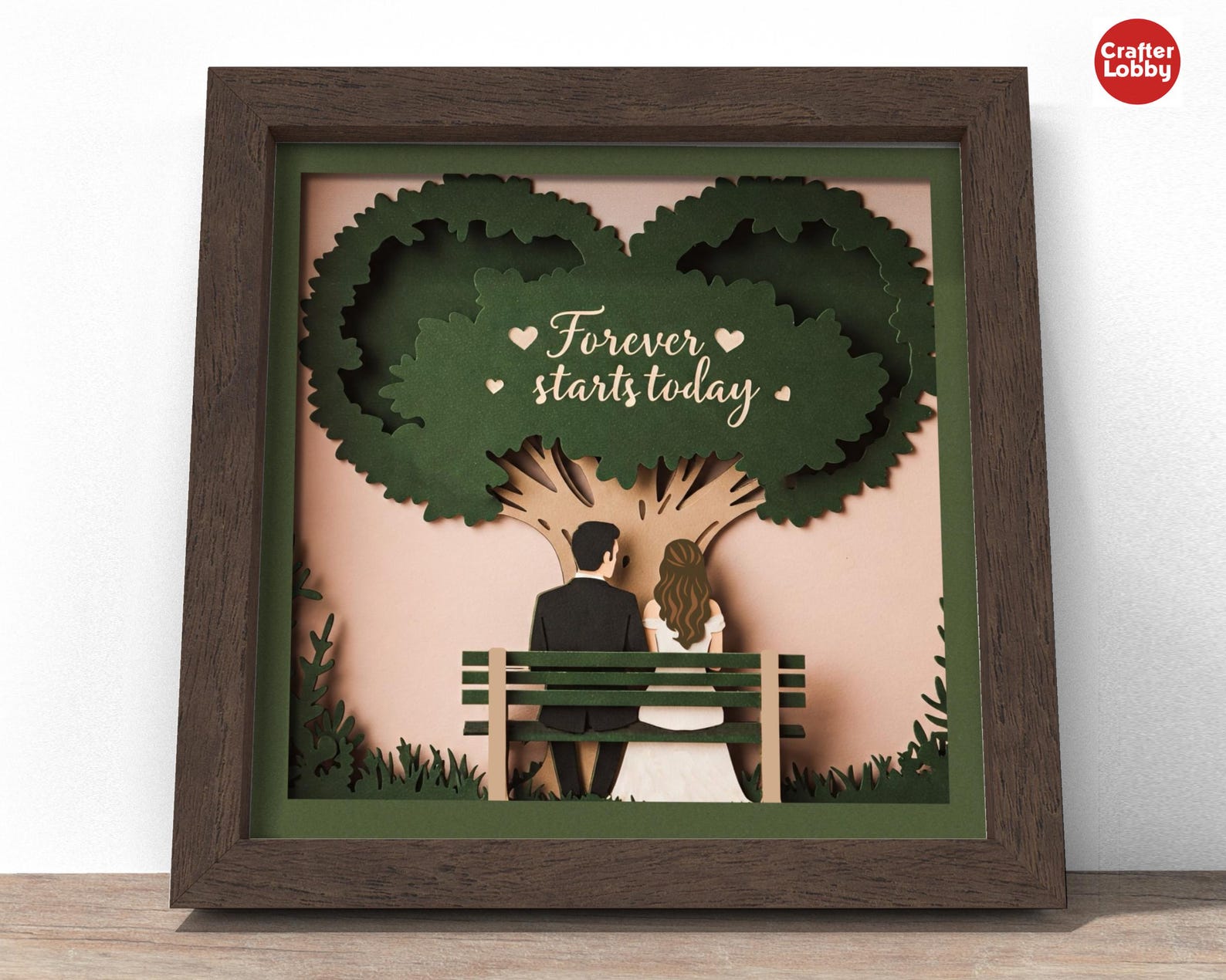 Wedding Couple Shadow Box SVG: 3D Papercut File for Cricut - Etsy