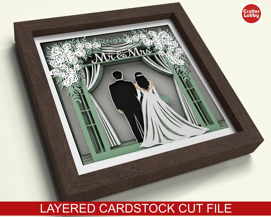 Wedding Shadow Box SVG: 3d Papercut File (cricut, Silhouette) - Etsy Canada