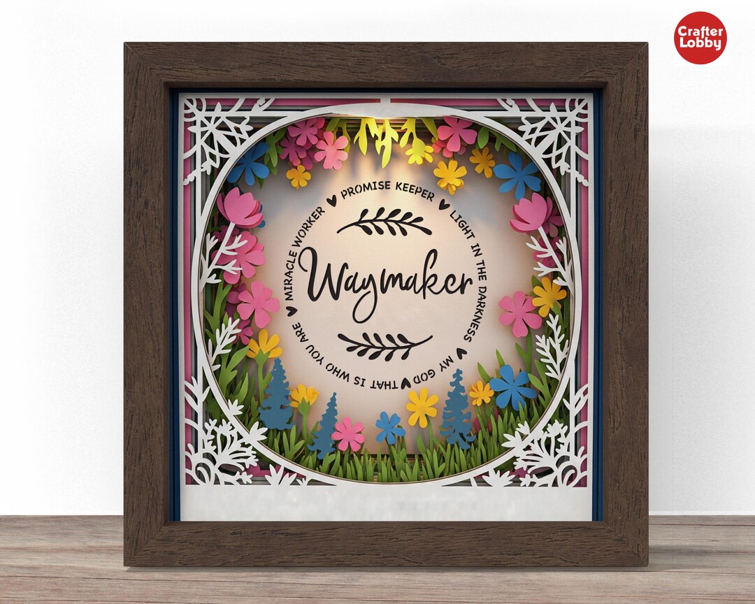 3D Waymaker Shadow Box SVG: Religious Quote (digital File) - Etsy