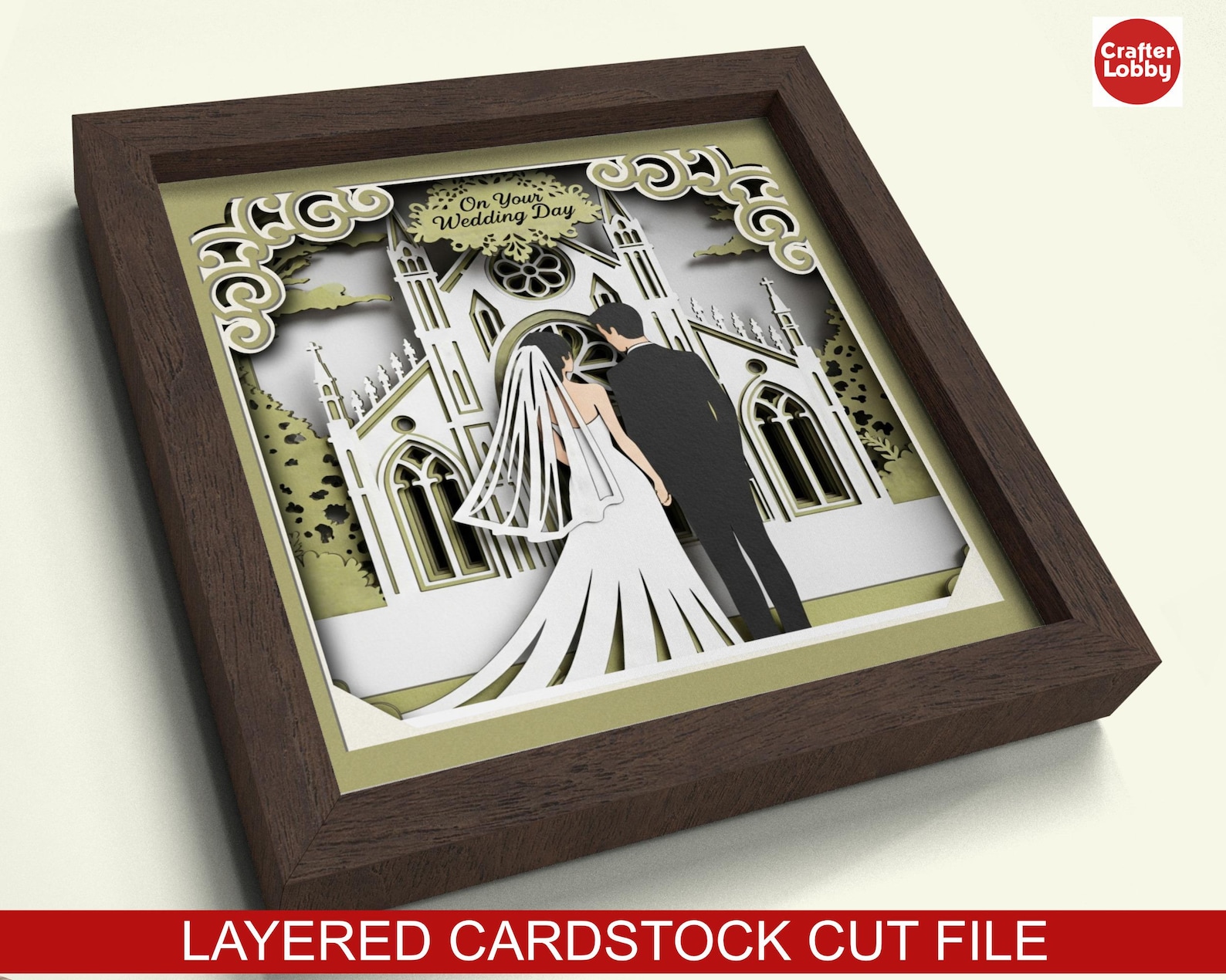 3D Church Wedding Shadow Box SVG: Papercut File for Cricut - Etsy