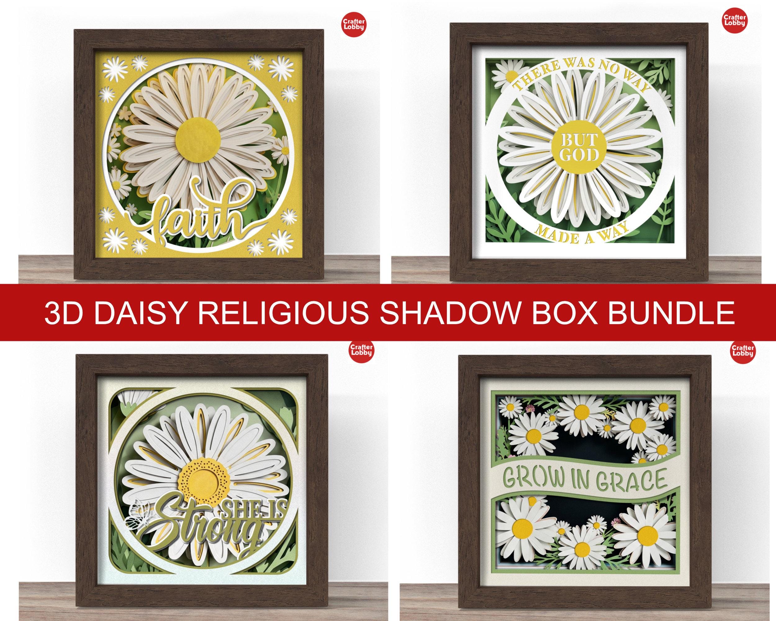 3d Daisy Shadow Box Bundle SVG, Cricut File, Paper Craft - Etsy