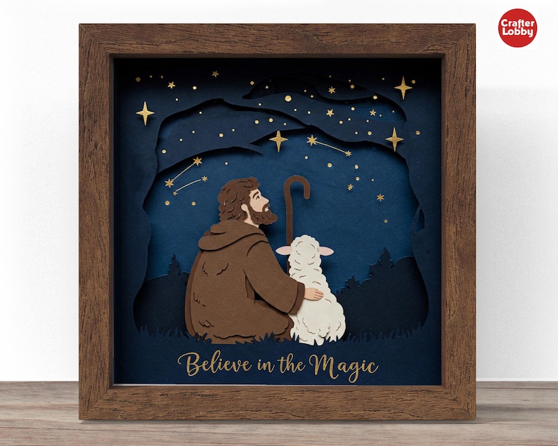 Christmas Shadow Box SVG: 3D Nativity Papercut File (digital Download ...