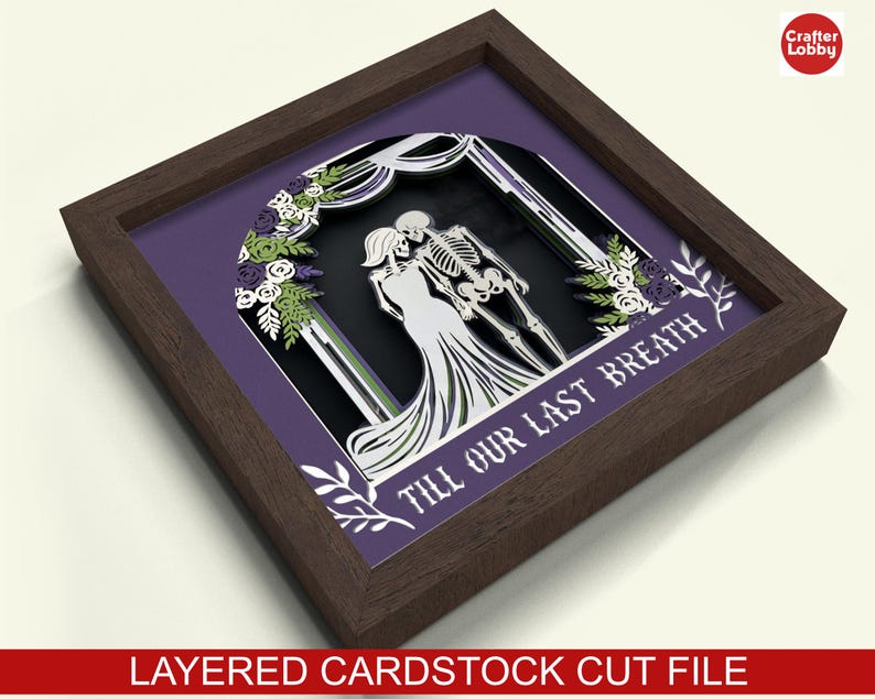 Skeleton Couple Shadow Box SVG: 3D Papercut File (digital Download) - Etsy