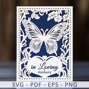 Tarjeta conmemorativa con forma de mariposa SVG, archivo SVG de tarjeta Cricut, tarjeta 3D, archivo de corte de tarjeta SVG con papel 3D, CrafterLobby