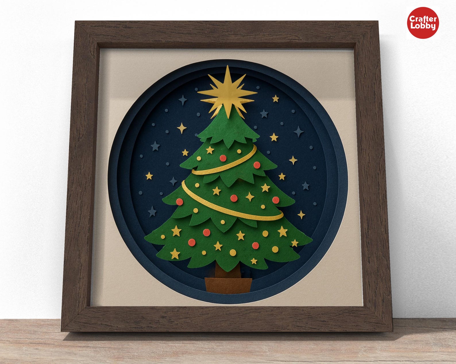 Shadow Box Tree 3D Christmas Tree Shadow Box SVG: Papercut Template (digital Download ...
