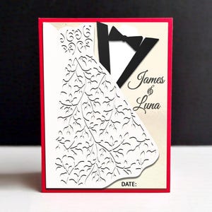 Wedding Card SVG, Cricut Card SVG File, Couple Card svg, 3d papercut SVG card cut file, CrafterLobby