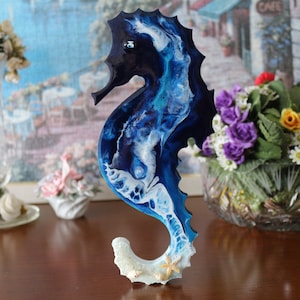 Epoxy Seahorse, Very Special Gift, Epoxy Design , Wall Epoxy Decor , Home Gift