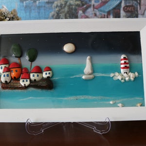 Seascape Epoxy Wall Painting, Special New Home Gift, Wall Decor , Handmade Resin Design