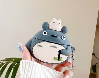 Cute My neighbour totoro japanese studio ghibli cartoon anime 3d silicone earphone case for airpods 1 2 pro wireless charging box forairpods