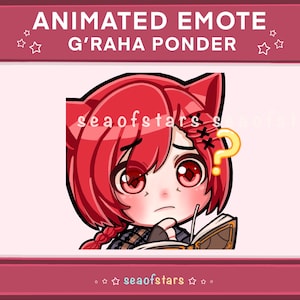 FFXIV G&#39;raha Tia Pondering Animated Emote