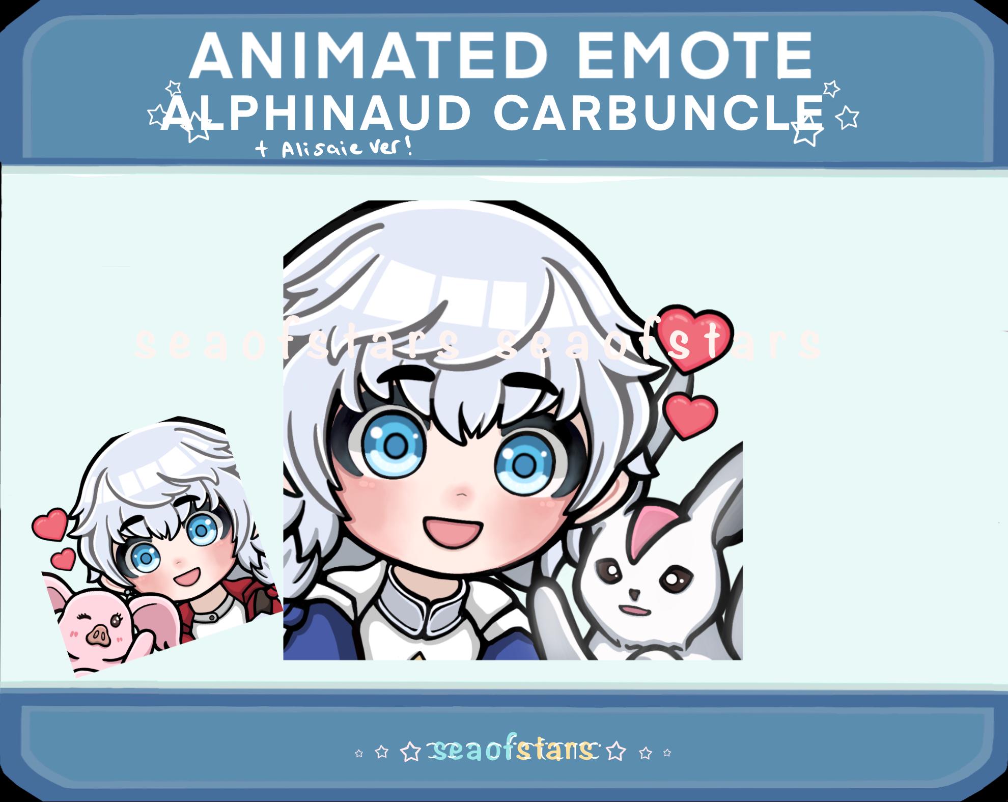Alphinaud Carbuncle / Alisaie Porxie Animated Emote - Etsy