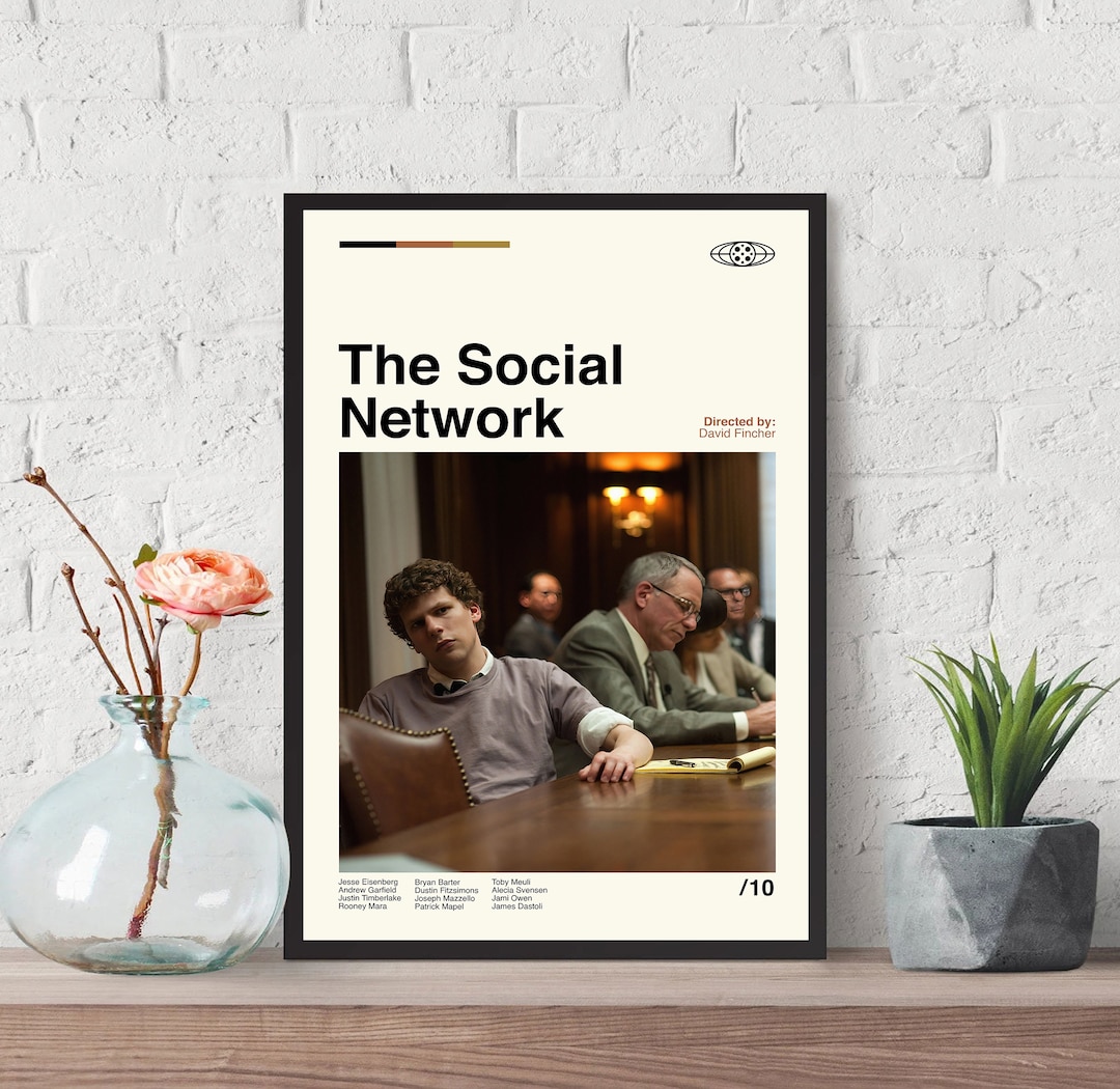 The Social Network Poster the Social Network Print Movie Etsy