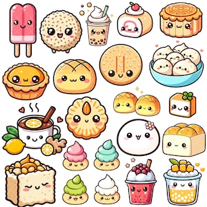 Kawaii Cute Asian Treats PNG bundle