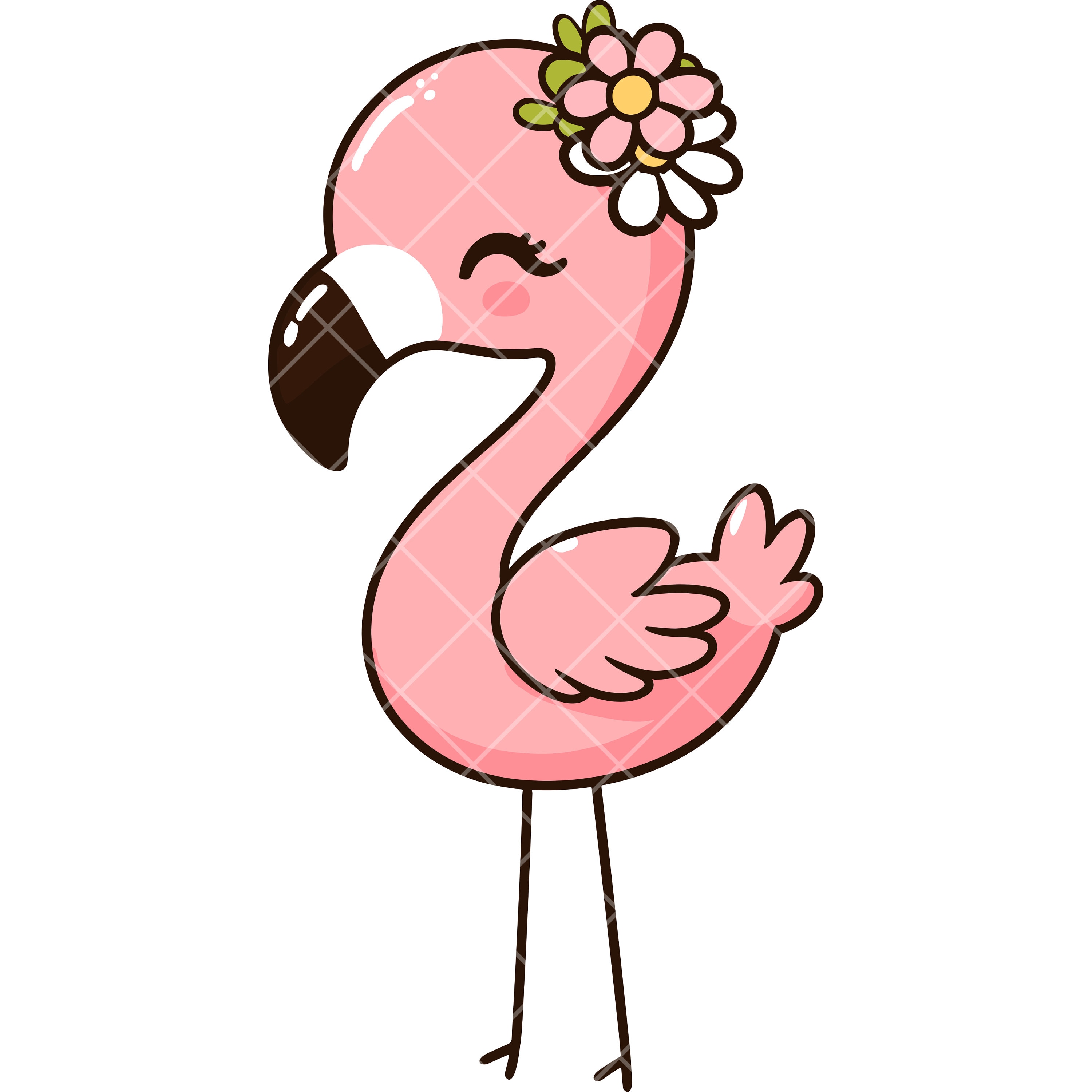 Kawaii Flamingo Tropical Easter PNG Bundle - Etsy
