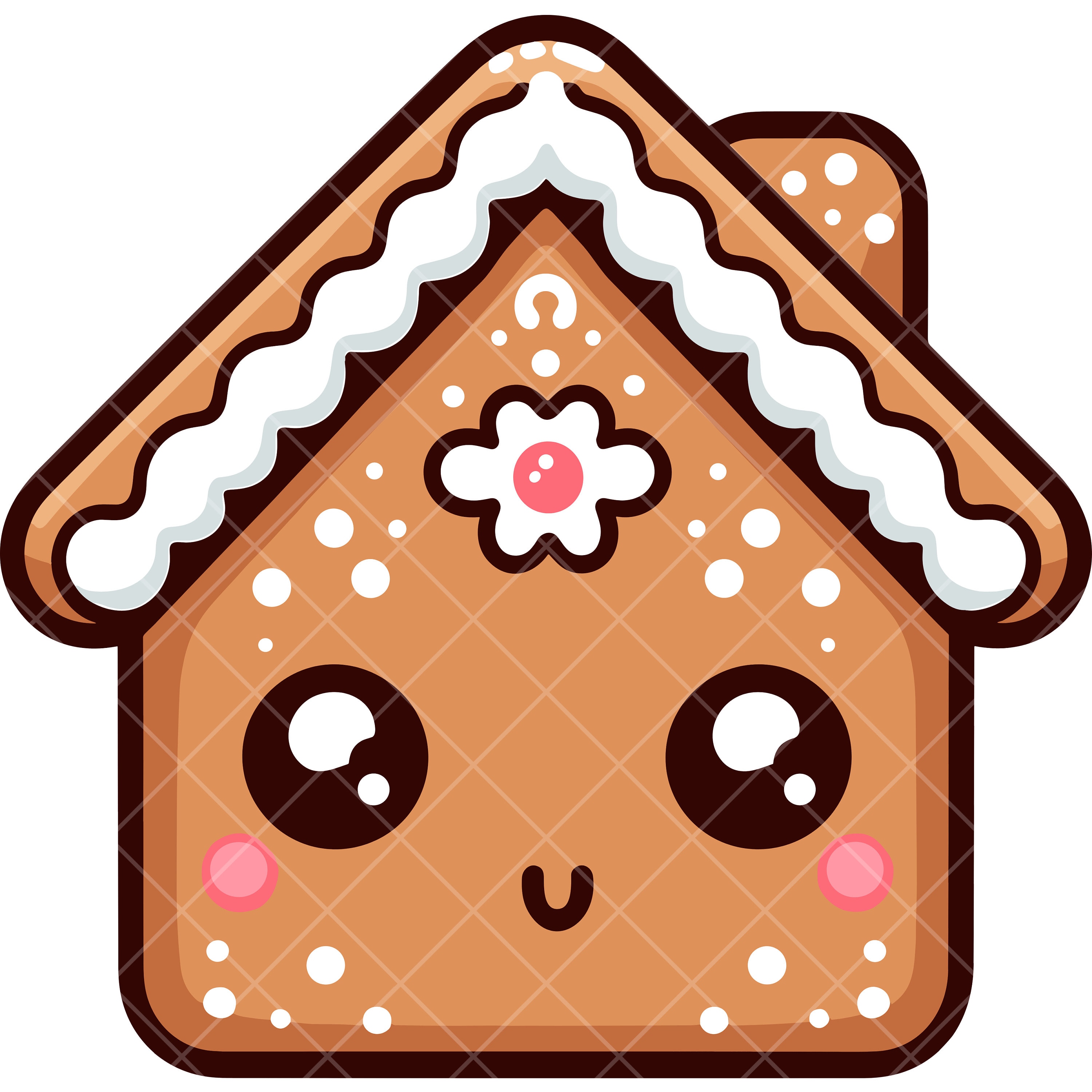 Kawaii Cute Gingerbread PNG Bundle Etsy