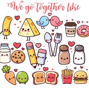 Ensemble PNG Kawaii mignon pour la Saint-Valentin