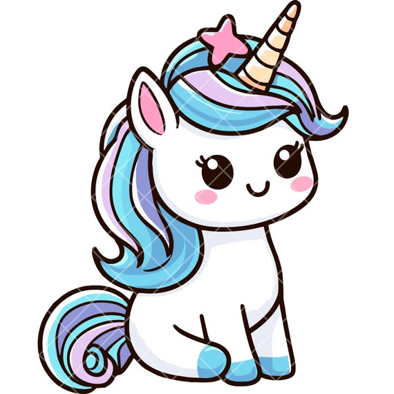 ご検討【3210】ちびちゃんユニコーン　カルサイト かわいいユニコーンオーシャンPNGバンドル - Etsy 日本