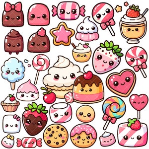 Kawaii Cute Sweets PNG bundle