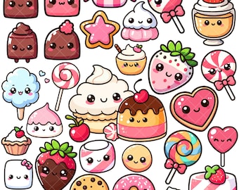Kawaii Cute Sweets PNG bundle