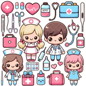 Kawaii Nurse PNG bundle