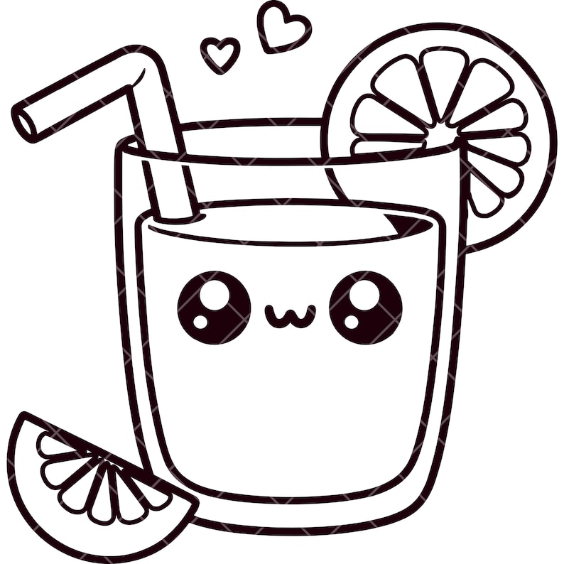 Kawaii BLACK/WHITE Breakfast PNG Bundle - Etsy