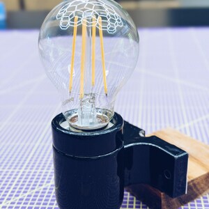 Ceramic socket / wall mount for E27 light bulb in black and white image 9