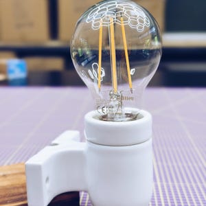 Ceramic socket / wall mount for E27 light bulb in black and white image 8