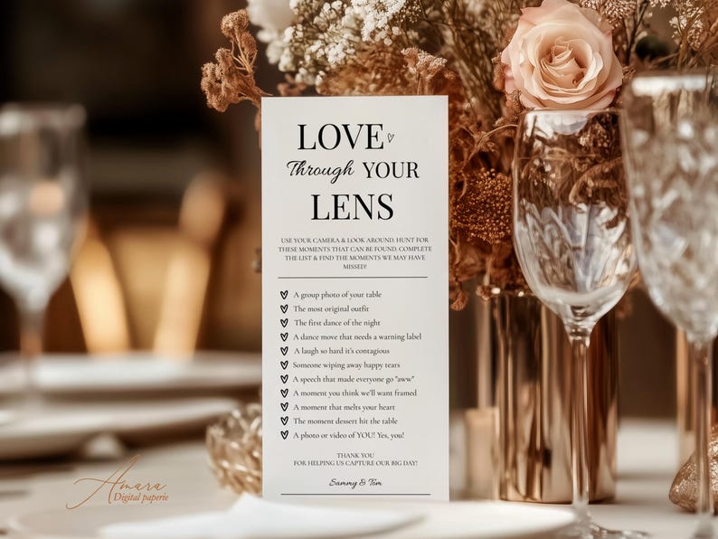 I Spy Wedding Photo Scavenger Hunt Card: QR Code Template (Digital Download) image 11