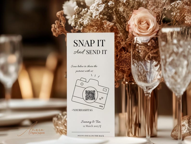 I Spy Wedding Photo Scavenger Hunt Card: QR Code Template (Digital Download) image 10