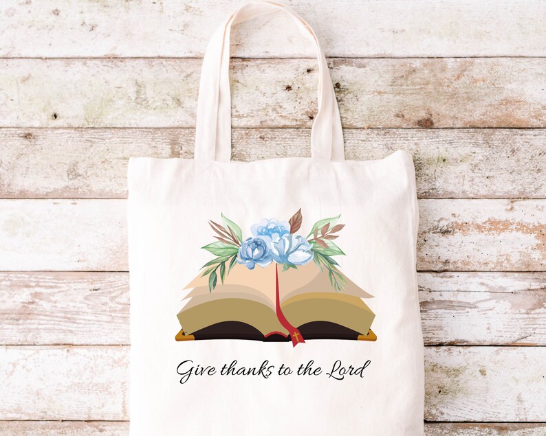 Christian Tote Bag. Bible Study Tote Bag, Religion Gift, Church Tote