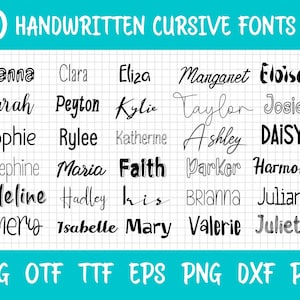 30 handgeschriebene Schriftarten, Schriftartenpaket, SVG-Schriftarten, SVG-Schriftarten, Signaturschriftarten, Cricut-Schriftarten, Hochzeitsschriftart SVG, Handschriftschriftart