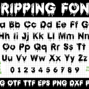 Dripping Font SVG, Dripping Font, Horror Font SVG, Horror SVG, Spooky svg, Halloween Font, Halloween png
