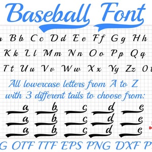 Fuente de béisbol, fuente de béisbol SVG, letras de béisbol SVG, béisbol, fuente de script, letras de béisbol, números de béisbol