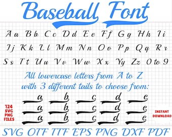 Baseball Font, Baseball Font SVG, Baseball Letters SVG, Baseball, Script Font, Baseball Letters, Baseball Numbers