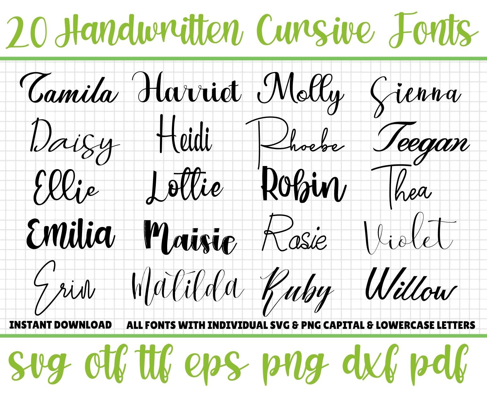 Hand Lettering Script Fonts