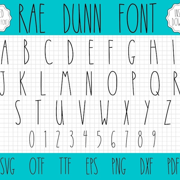 Rae Dunn SVG, Rae Dunn Font, Rae Dunn, Rae Dunn Inspired, Farmhouse Font, Rae Dunn Font Cricut, Cricut Font, Font SVG