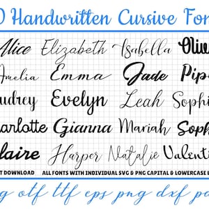 20 handgeschriebene Schriftarten, Schriftartenpaket, Script Schriftarten, kursive Schriftarten, SVG Schriftarten, Signatur Schriftarten, Cricut Schriftarten, Hochzeit Schriftarten